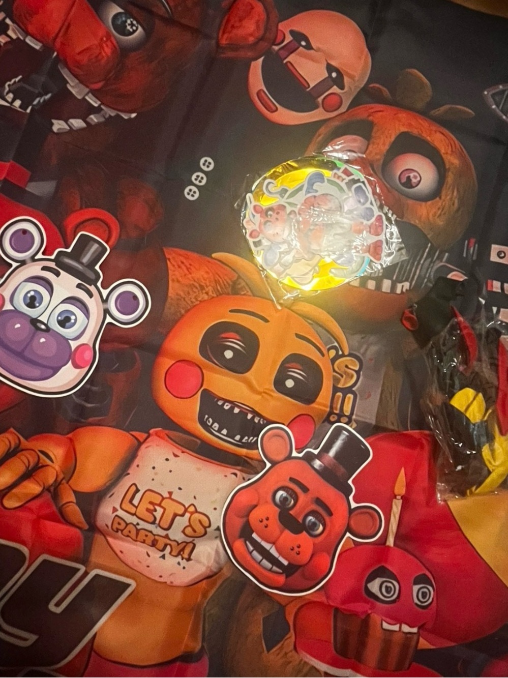 Five Nights at Freddys Birthday Party Decorations Lot FNAF Backdrop Cutouts